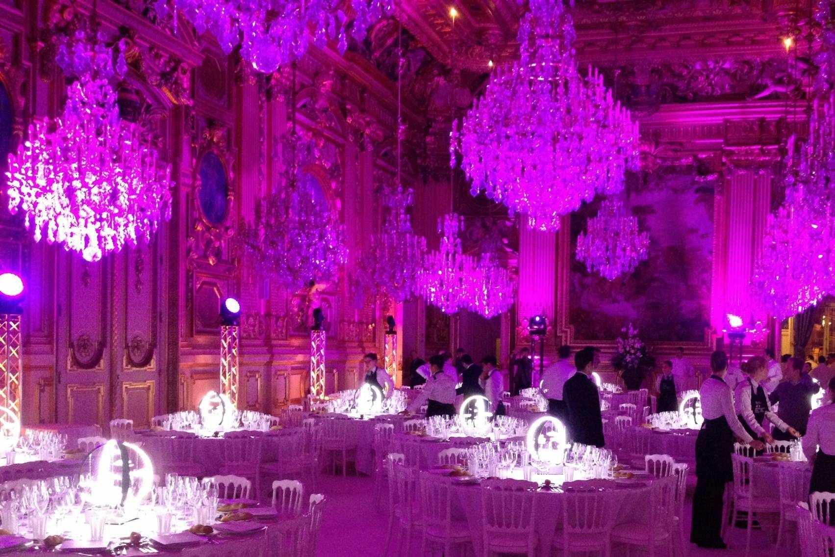 Lumière et création pour diner de gala Lyon