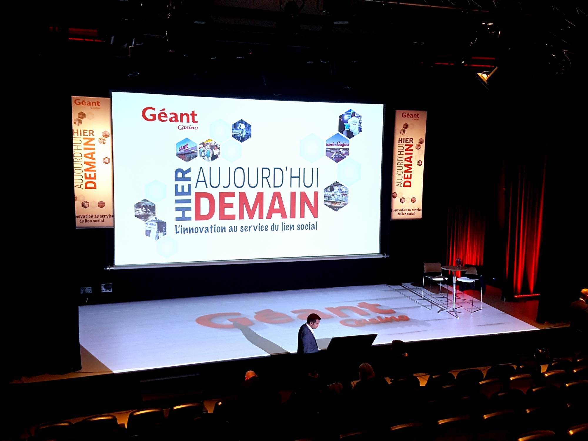 Prestation technique et location vidéo pour Géant Casino au Musée des Confluence à Lyon 2