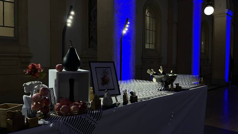 mise en lumière d'un cocktail pour une remise de diplômes à Lyon