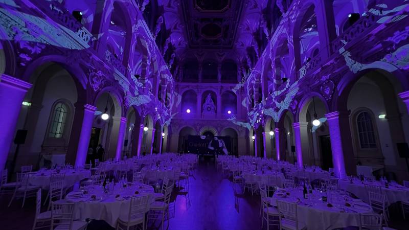 Eclairage de diner de gala à Lyon en région Rhône Alpes Auvergne