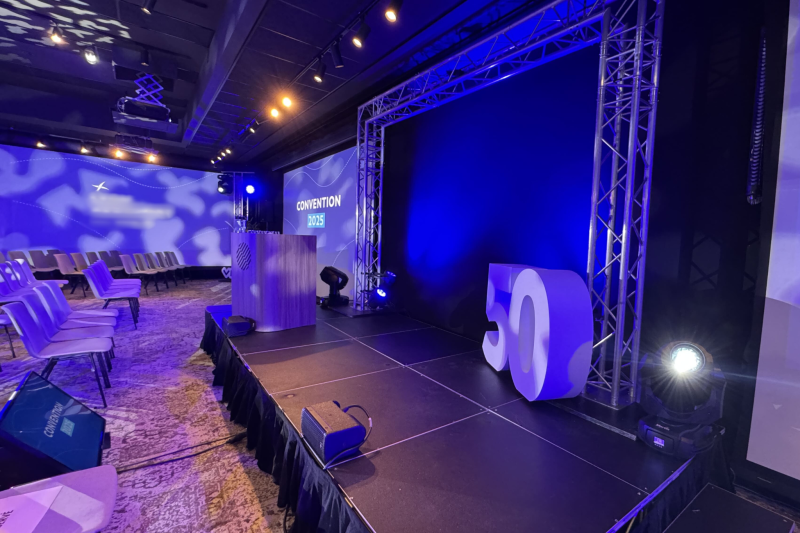 Installation audiovisuelle pour une convention d'entreprise de fin d'année à Lyon