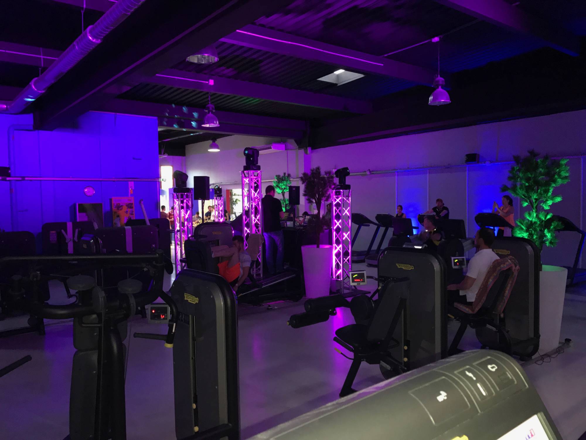 Eclairage pour une inauguration de salle de sport Lyon