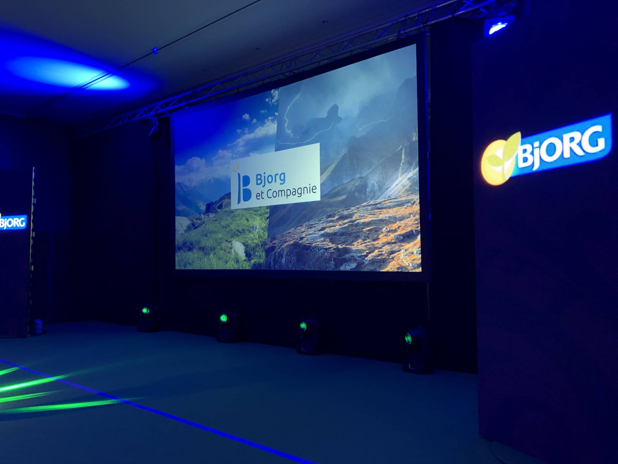 Location son, lumière, vidéo et structure pour BJORG à Lyon Marriott Hôtel Cité Internationale