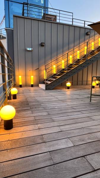 Installation audiovisuelle pour l'inauguration du nouveau siège social d'April à Lyon