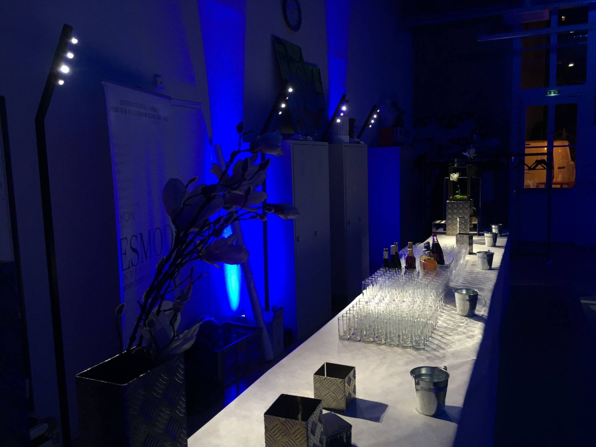 Mât design et sur batterie pour buffet pendant un cocktail sur Lyon