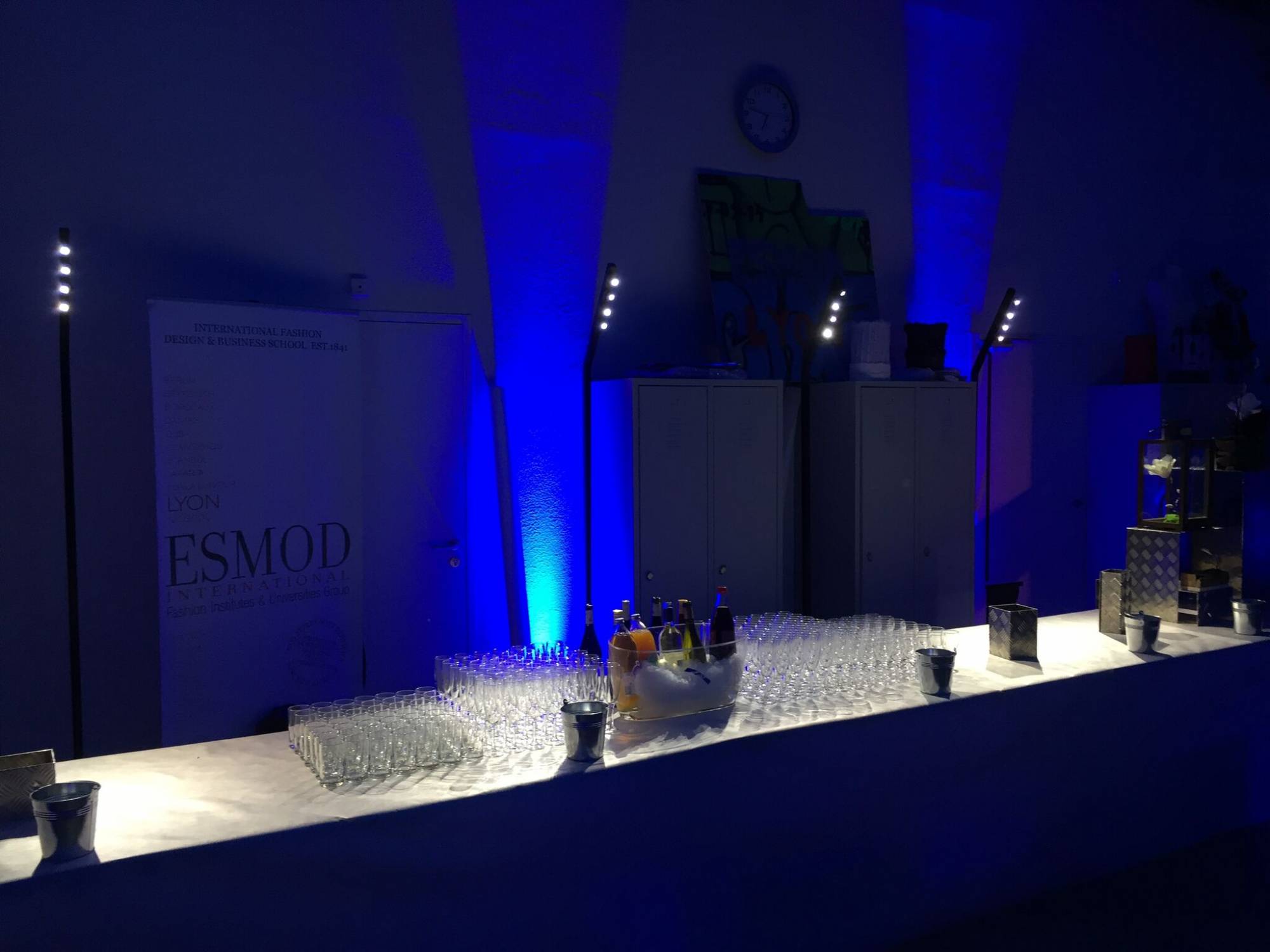 Mise en lumière d'un buffet à l'école ESMOD ISEM Lyon