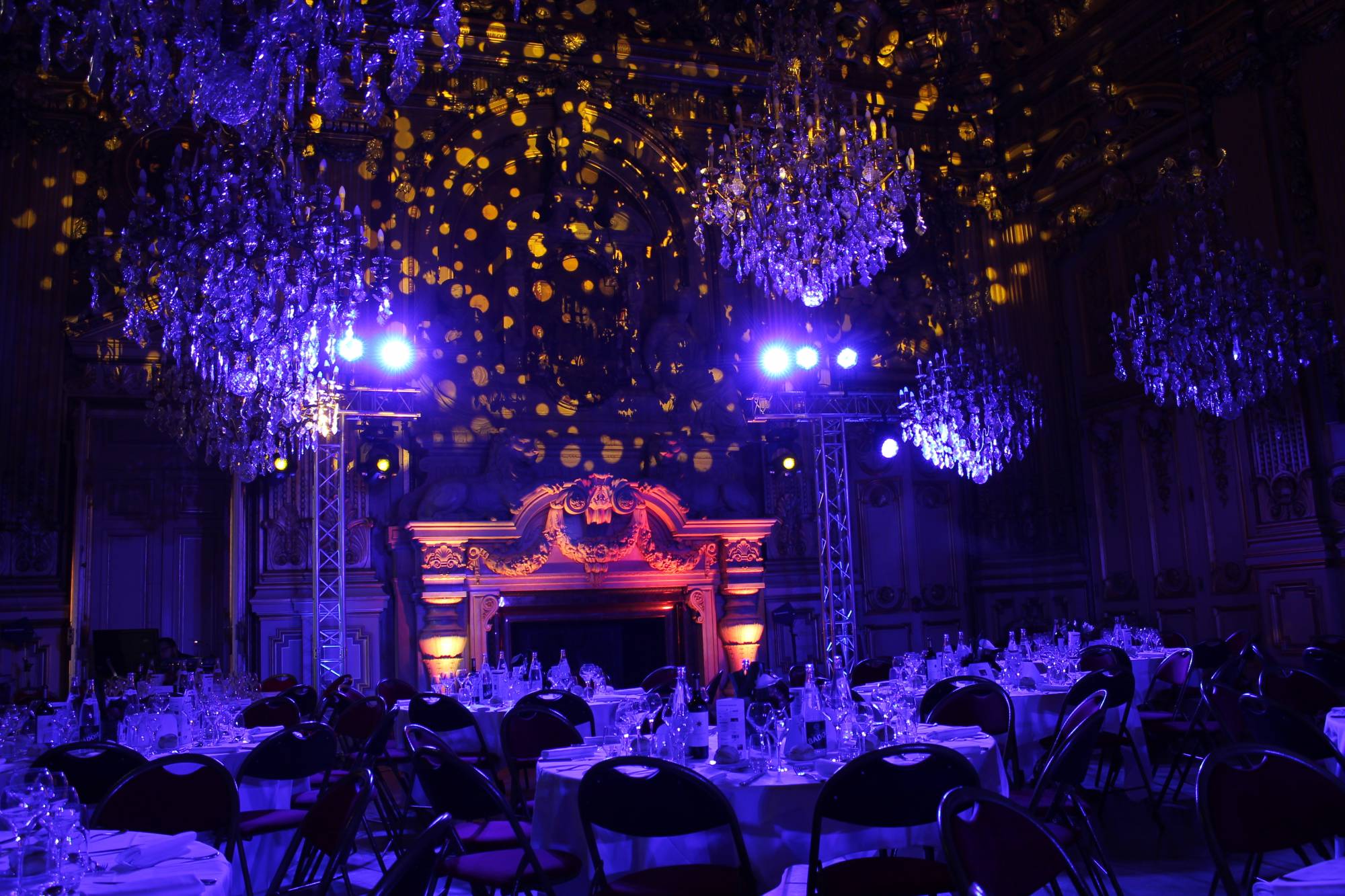 Eclairage d'ambiance salon hôtel de ville de Lyon