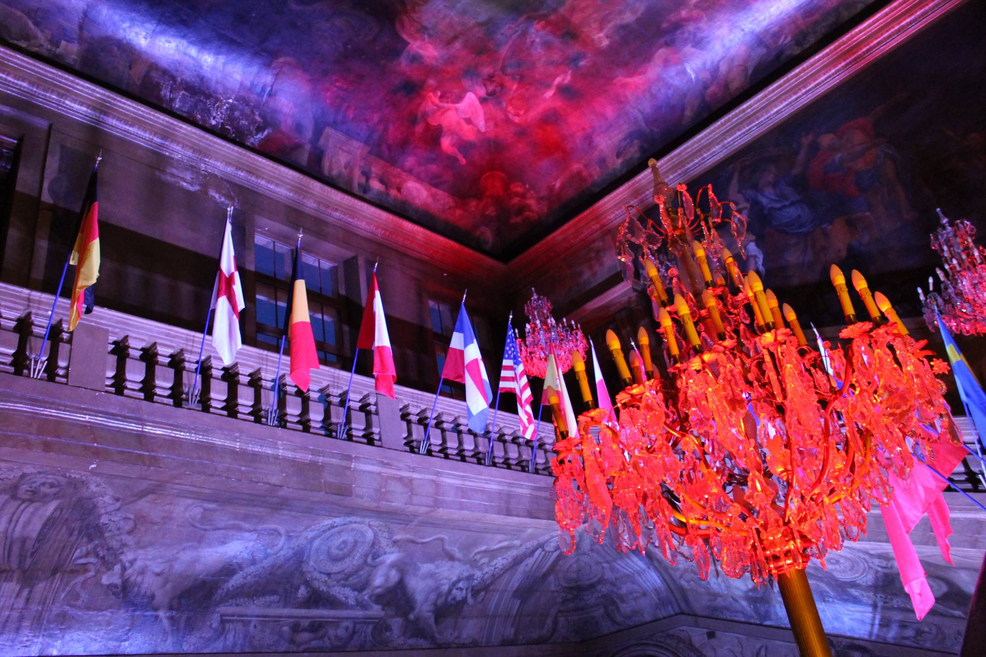 Eclairage des escalier de l’hôtel de ville de Lyon