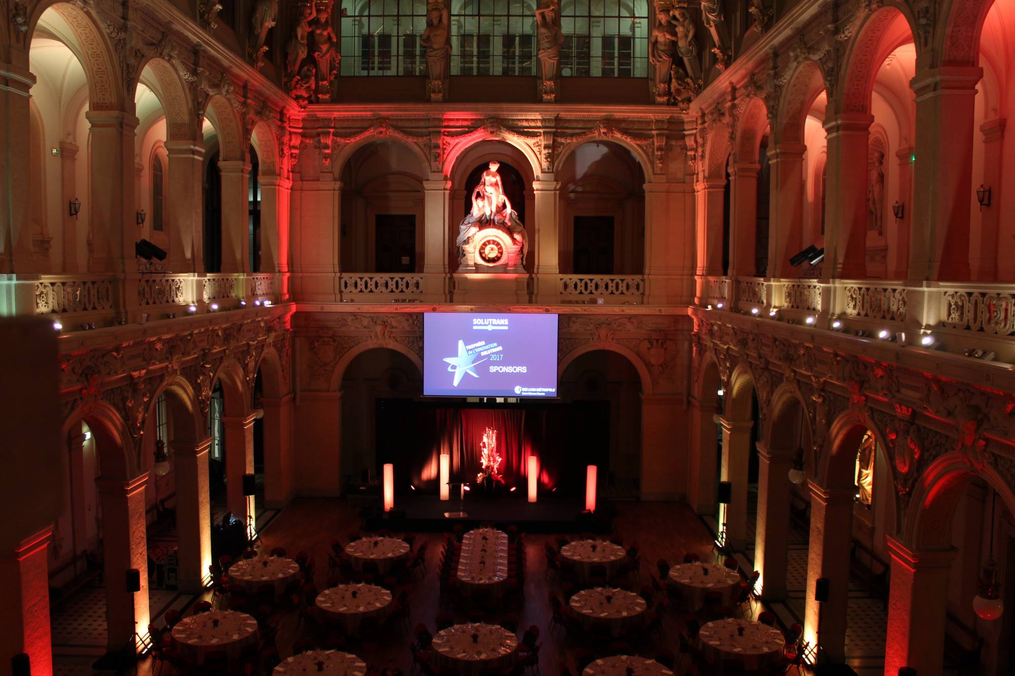 Lumière, son, vidéo pour diner de gala à la CCI de Lyon
