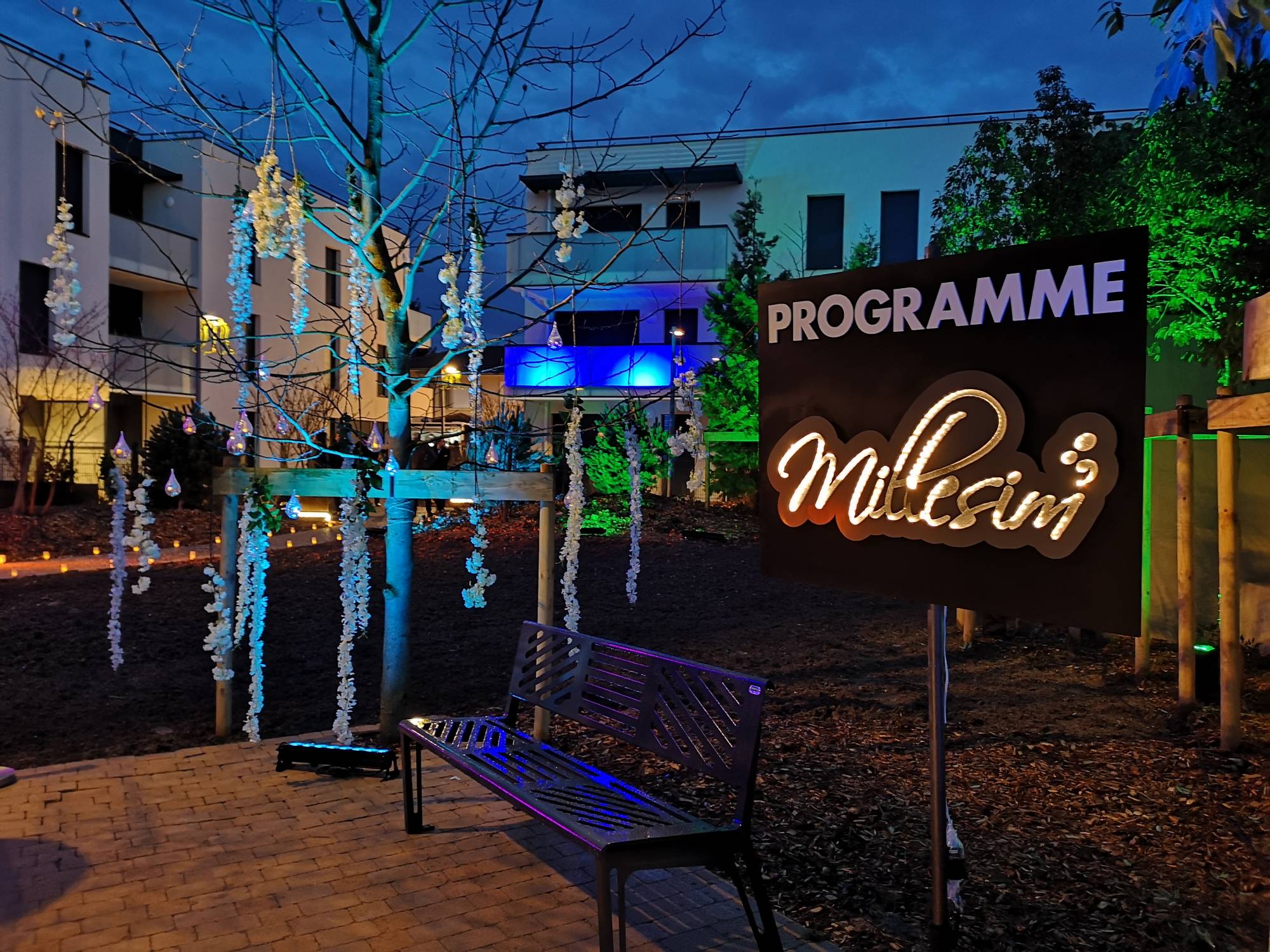 Mise en lumière pour une inauguration d’un programme immobilier Champagne-au-Mont-d'Or