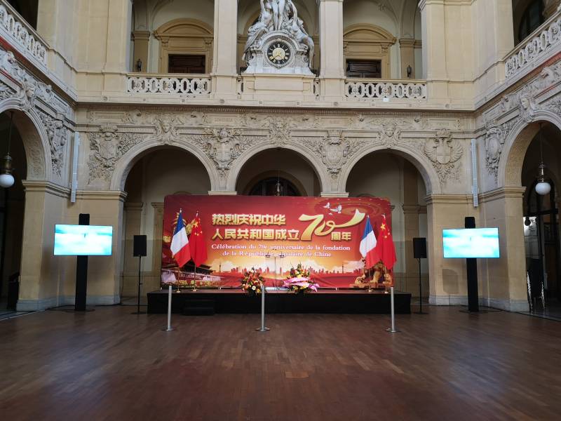 Prestation son et vidéo au Palais de la Bourse de Lyon