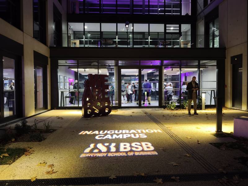 Prestation son et lumière à l'occasion de l'inauguration du nouveau campus BSB Burgundy School of Business Lyon 8