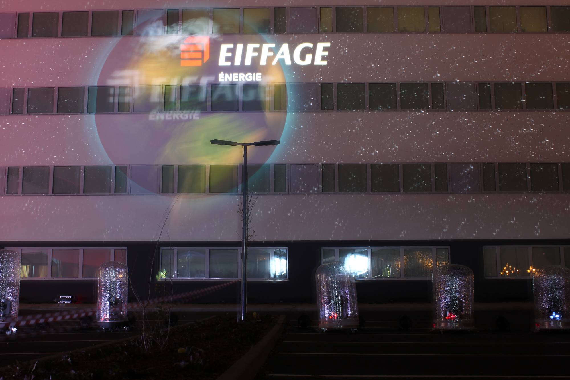 Prestation Mapping vidéo sur bâtiment à Lyon