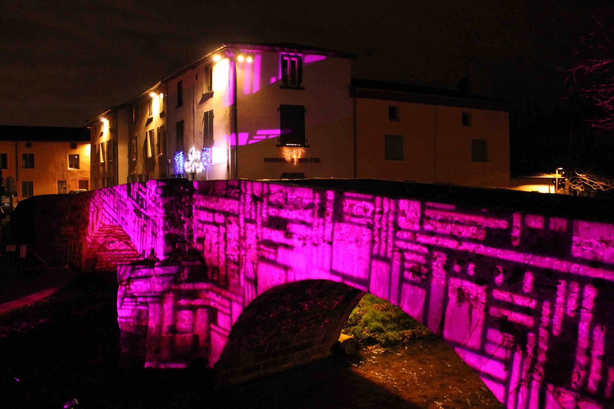 éclairage de pont à Brignais fête des lumières 2019