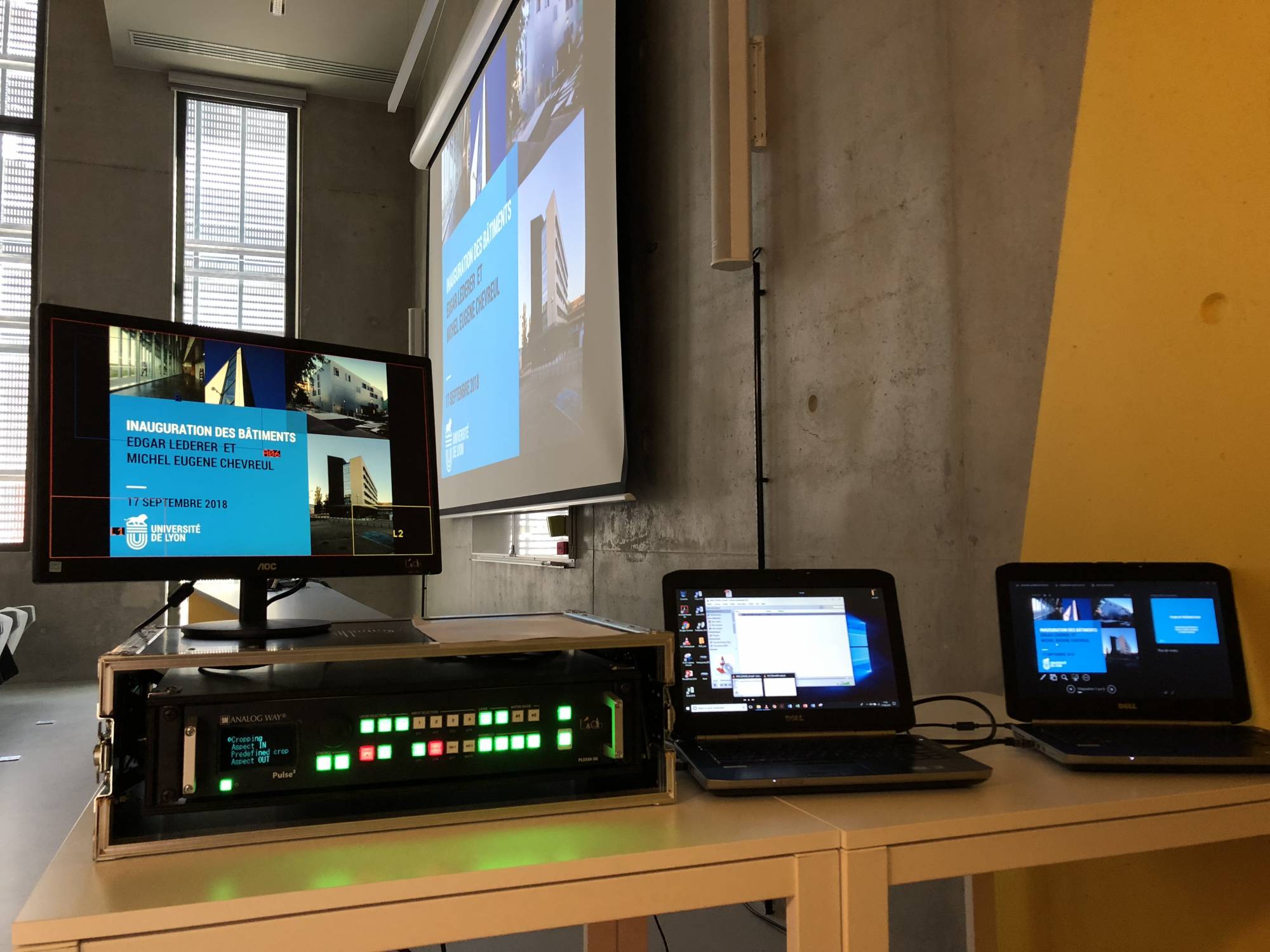 Régie vidéo ANALOG WAY PULSE pour inauguration à Lyon