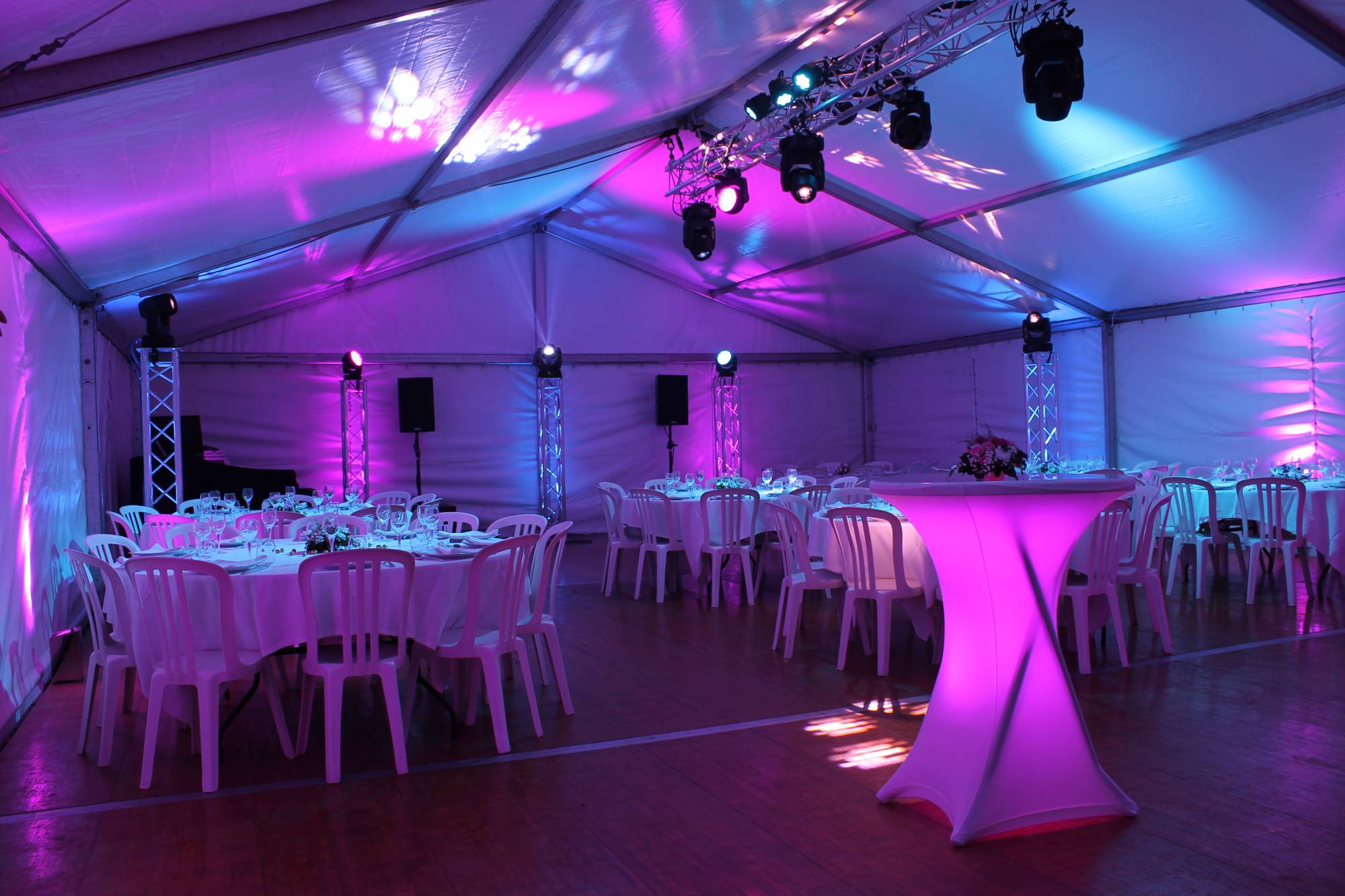 Location d'éclairage d'ambiance de chapiteaux Lyon