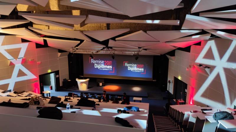 Prestation d'éclairage pour remise de diplômes à Lyon