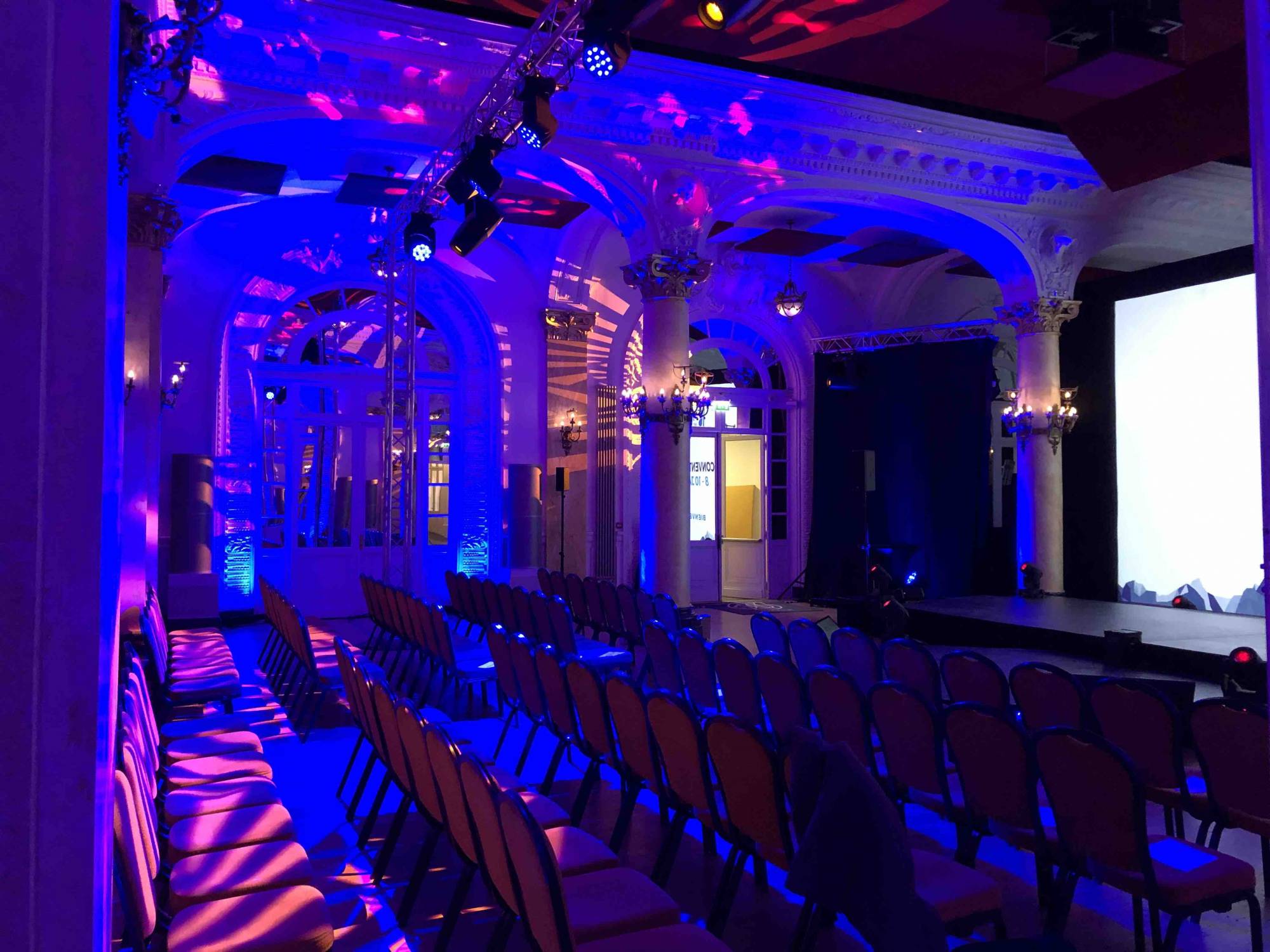 Mise en lumière salle convention Bjorg Chamonix