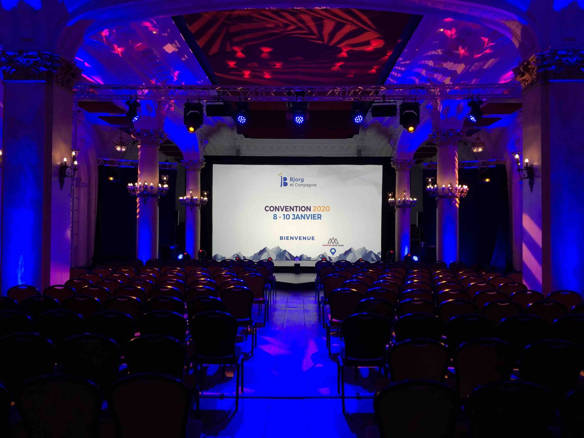 Convention d’entreprise BJORG BJORG au Centre des Congrès de Chamonix-Mont-Blanc, prestation audiovisuelle