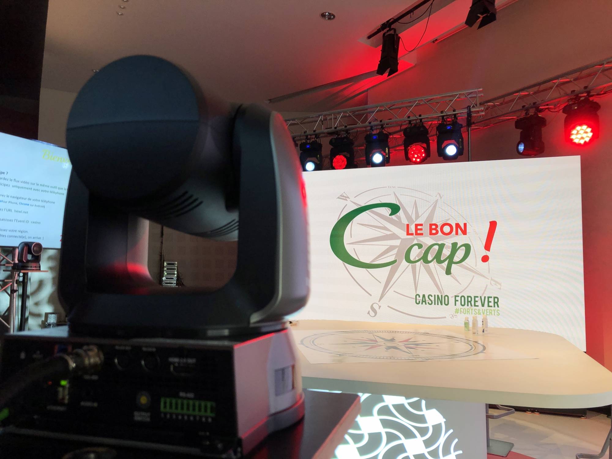 Caméra tourelle Concention live groupe casino