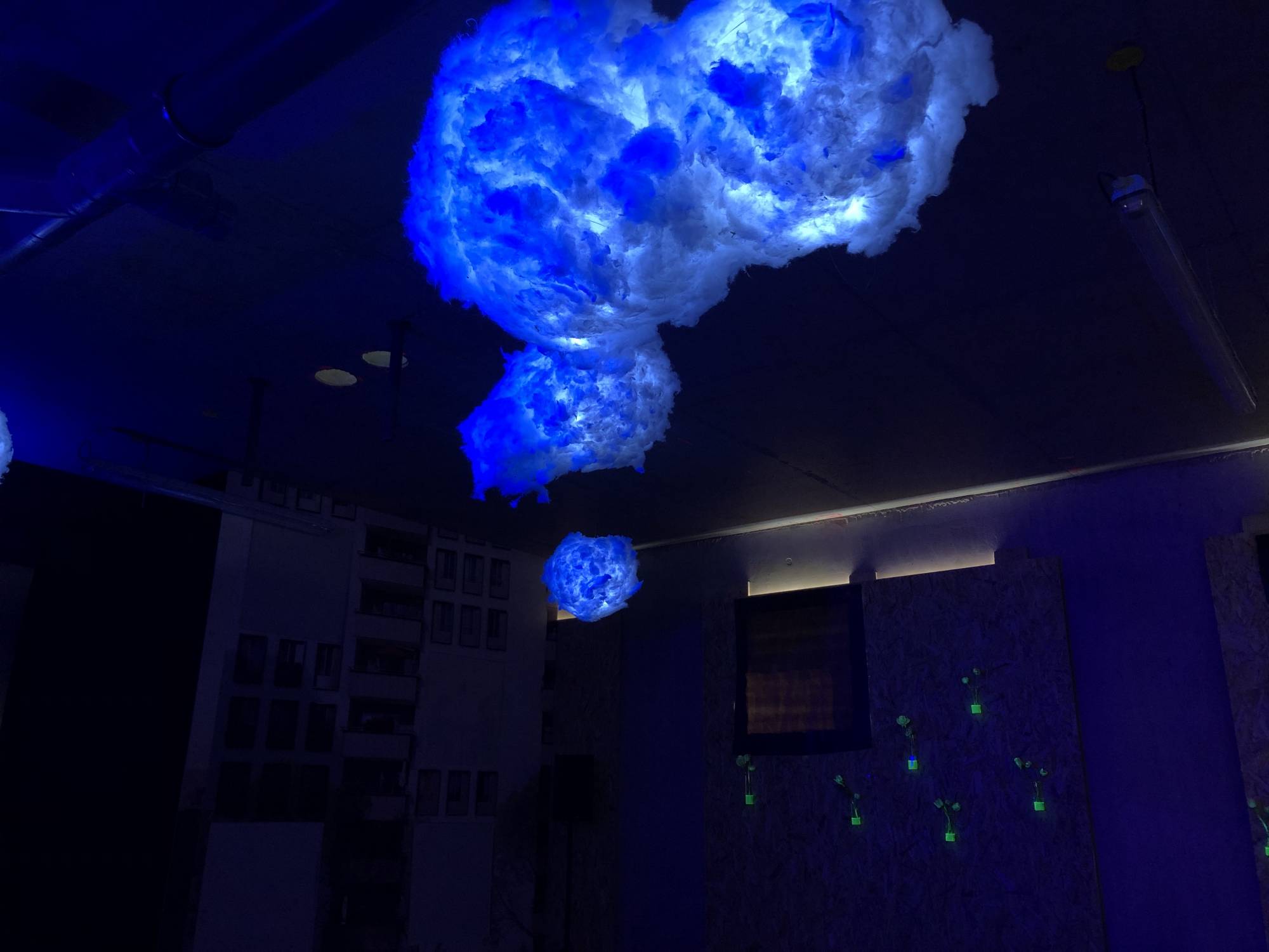Mise en lumière d'espace pour la pose de première pierre  à Lyon
