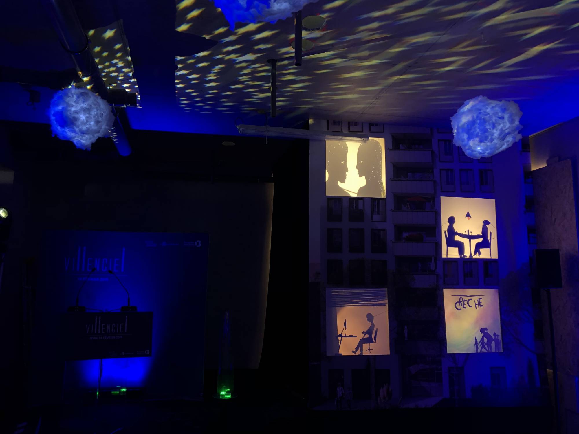 Lumière pour pose de première pierre à Lyon