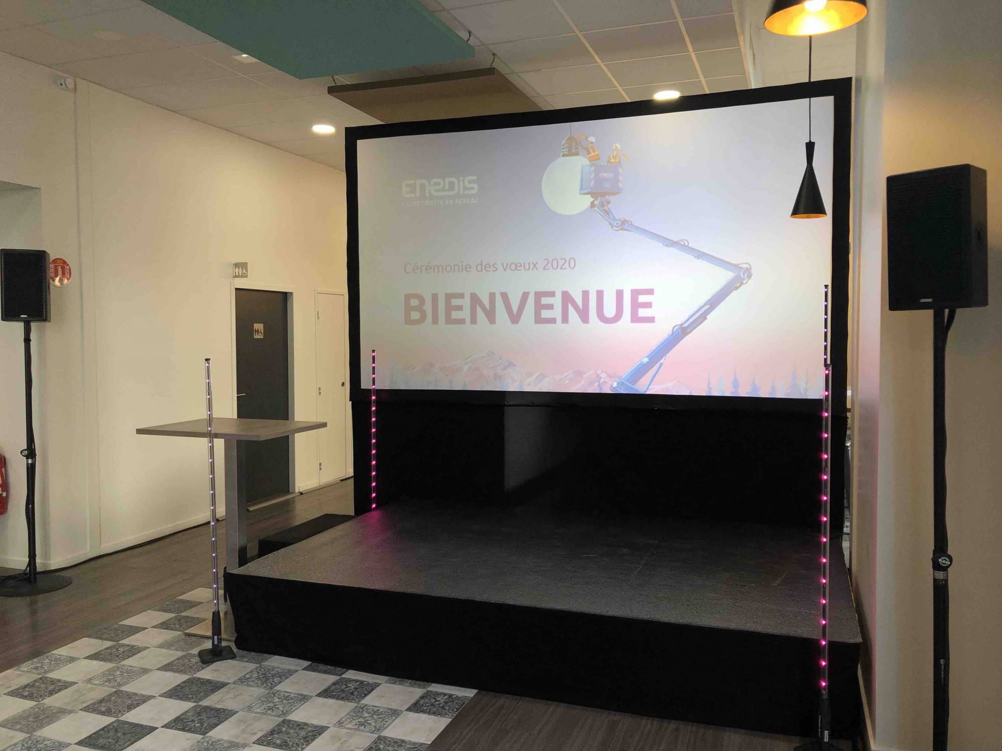 Cérémonie des vœux ENEDIS, vœux au personnel et remise de médailles, prestataire audiovisuel