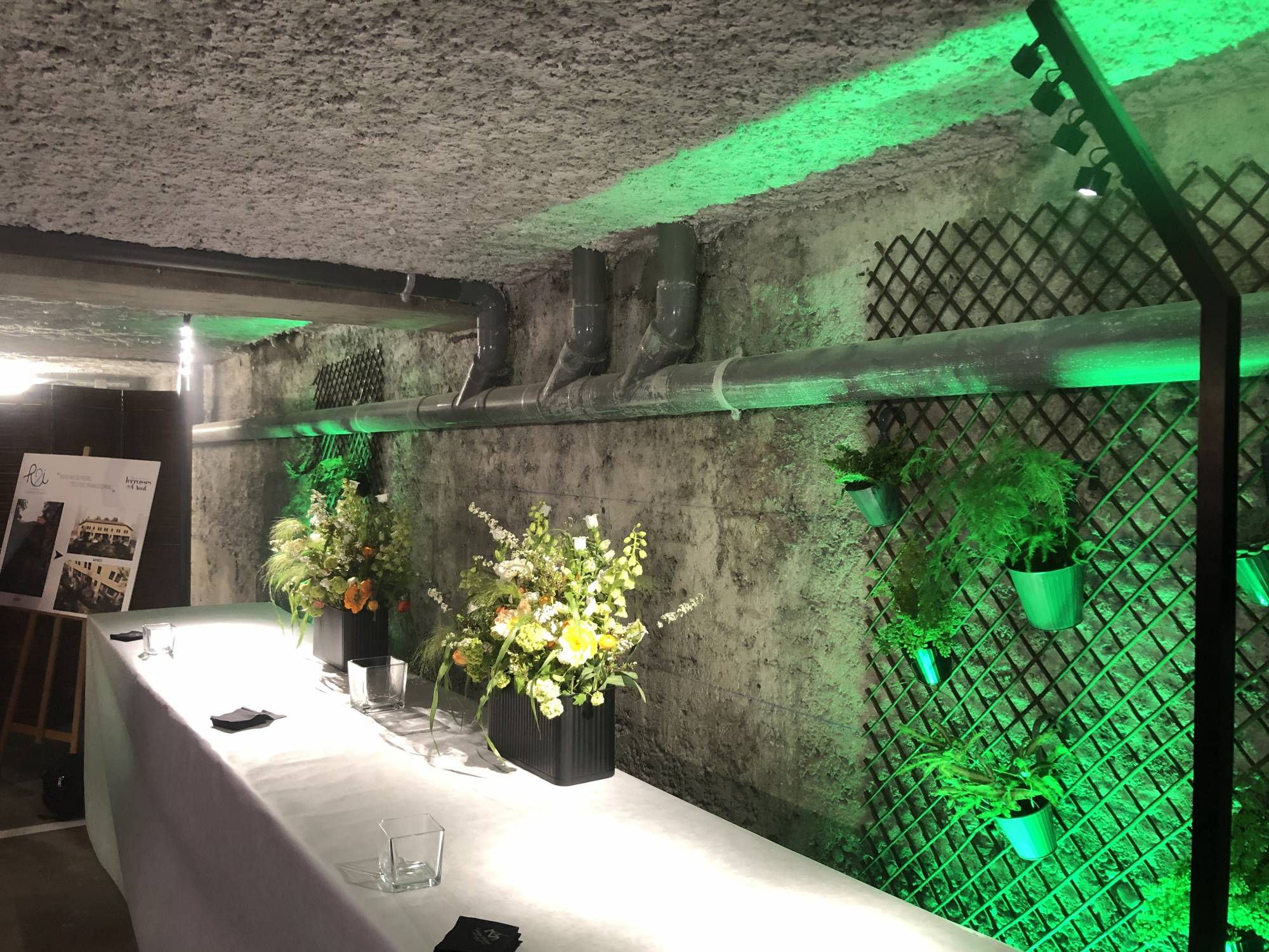 Lumière sur batterie pour buffet inauguration Villeurbanne