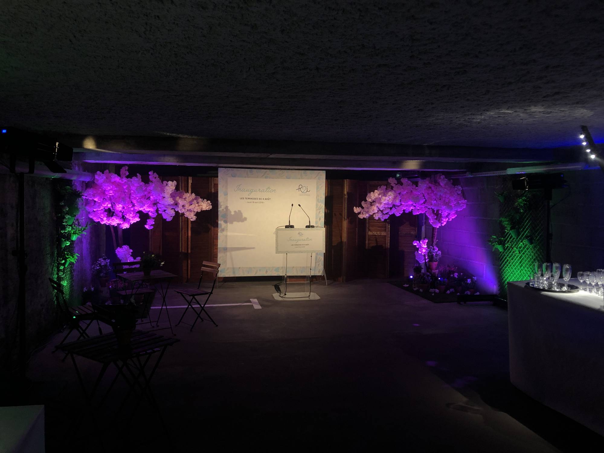 Location lumière pour inauguration à Lyon L&Db