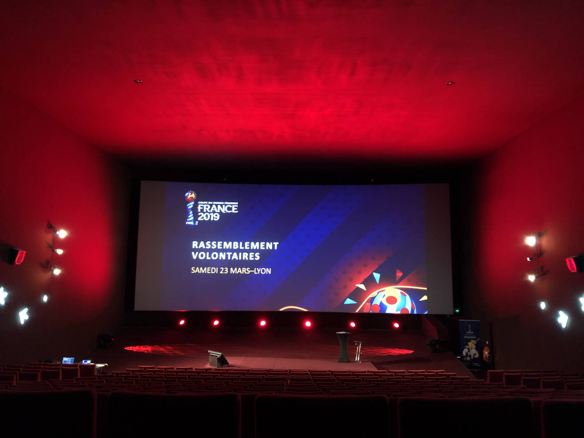 Location éclairage pour coupe du monde football  féminin Pathé Vaise Lyon 9