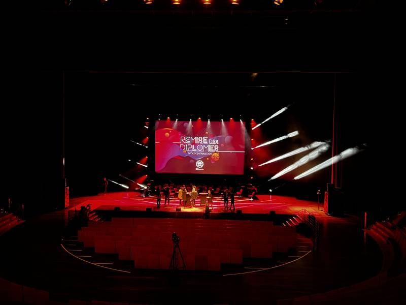 Prestation de mise en lumière et vidéo de remise de diplôme sur Lyon
