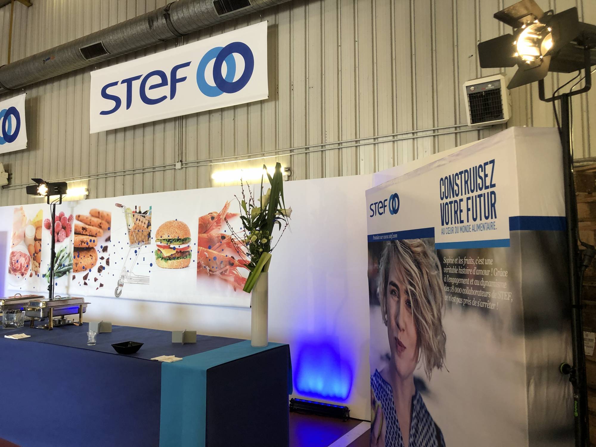Eclairage buffet pour lancement de produit Lyon L&Db