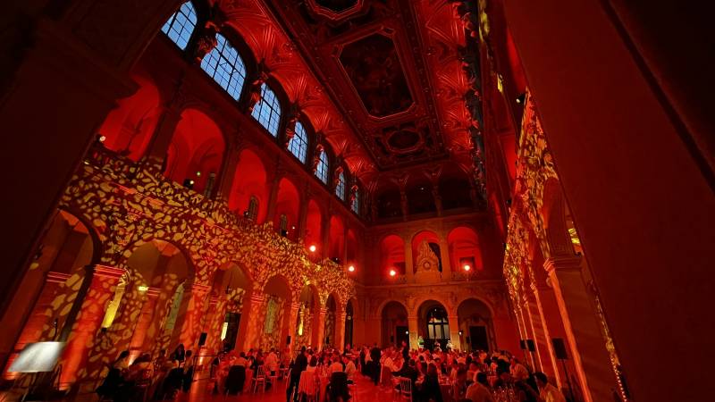 Prestation technique pour un diner de gala au Palais de la Bourse de Lyon