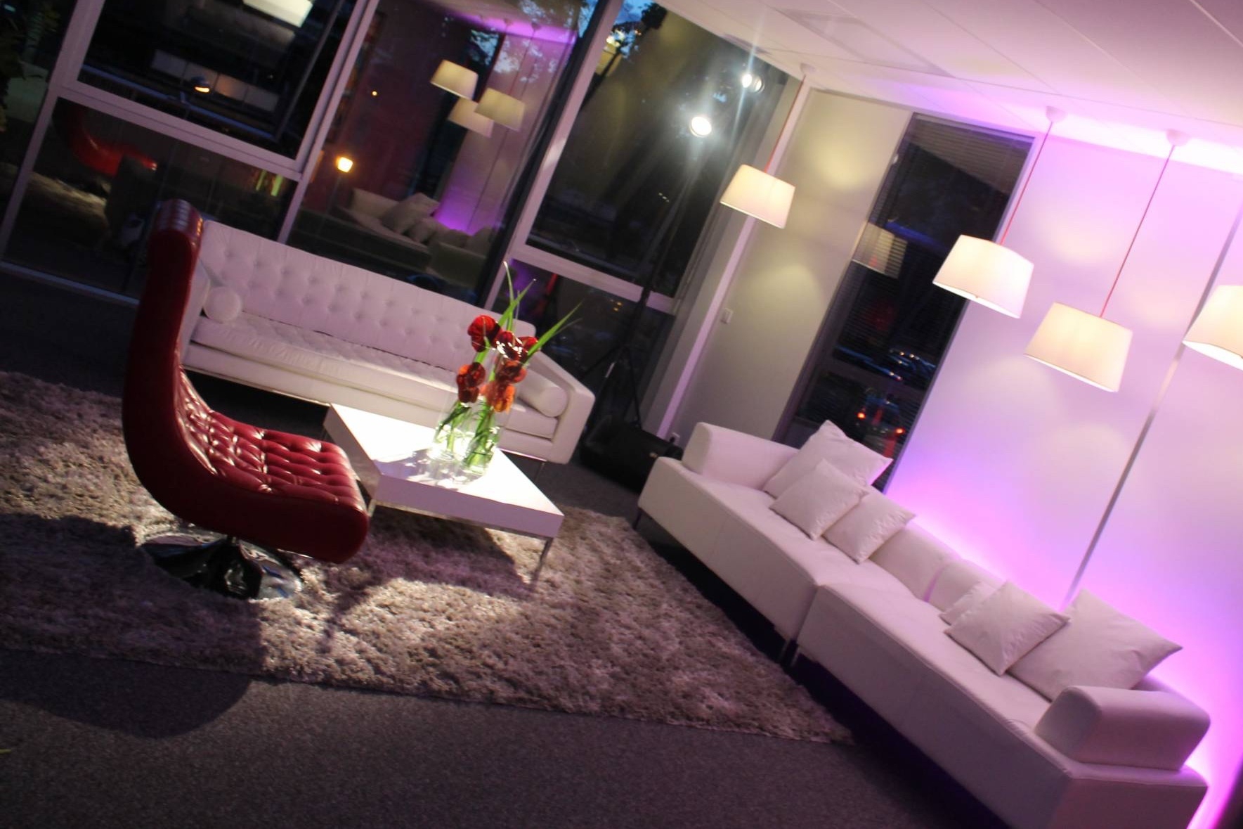 Installation de lumière pour inauguration de bureaux Lyon