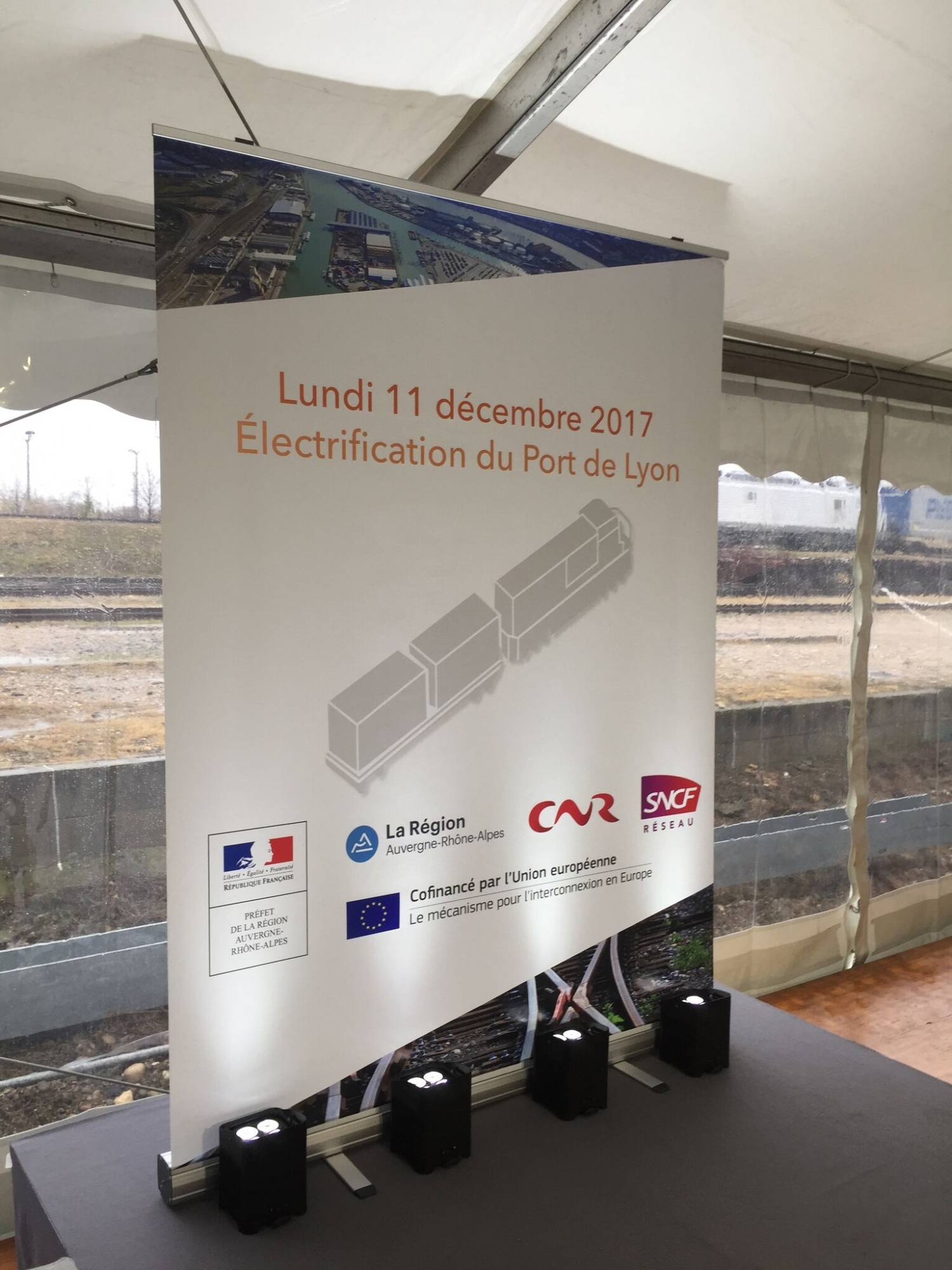 Sonorisation et mise en lumière pour l'inauguration du Port de Lyon
