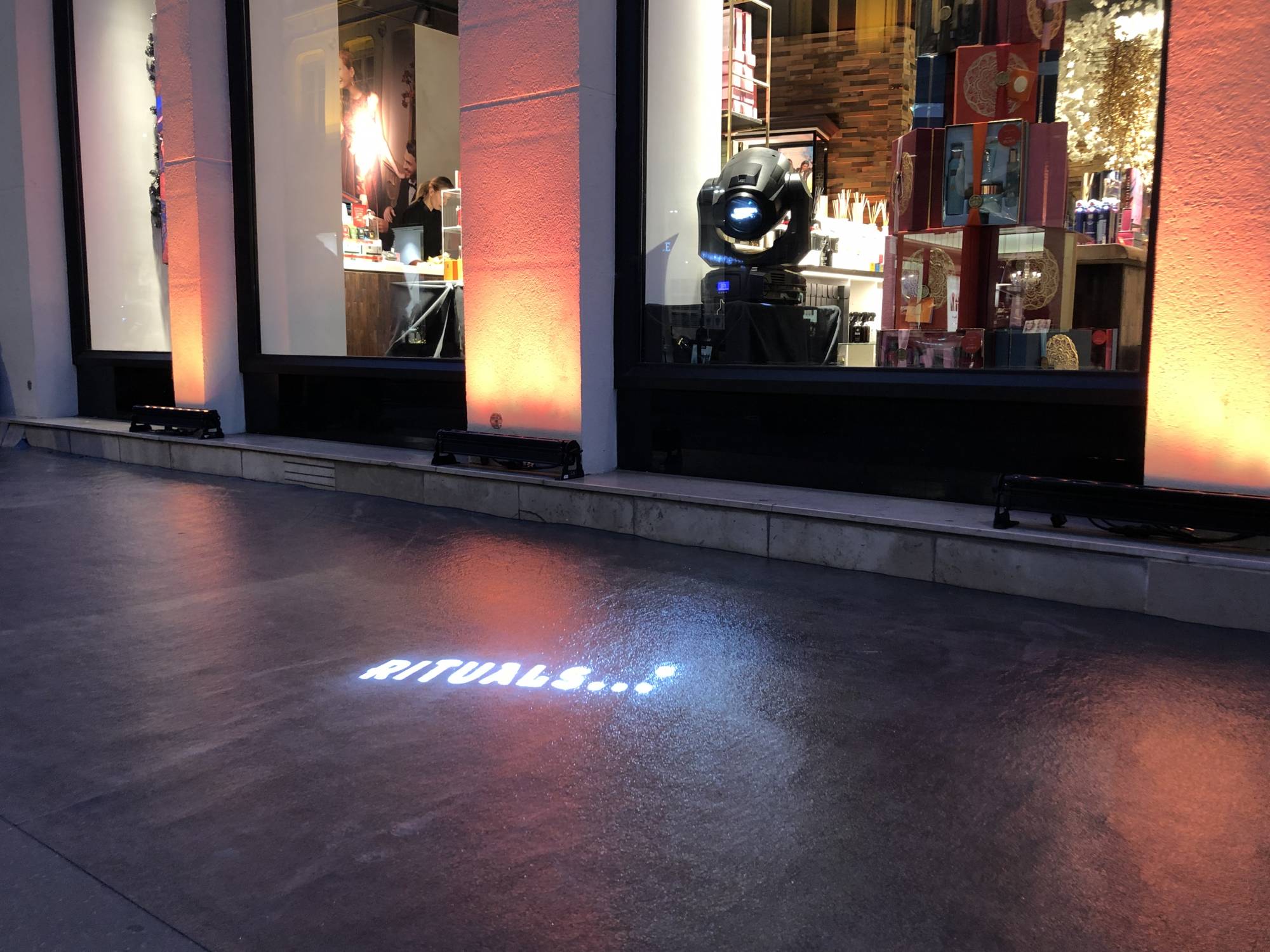 Location son et lumière pour inauguration Rituals Lyon 2