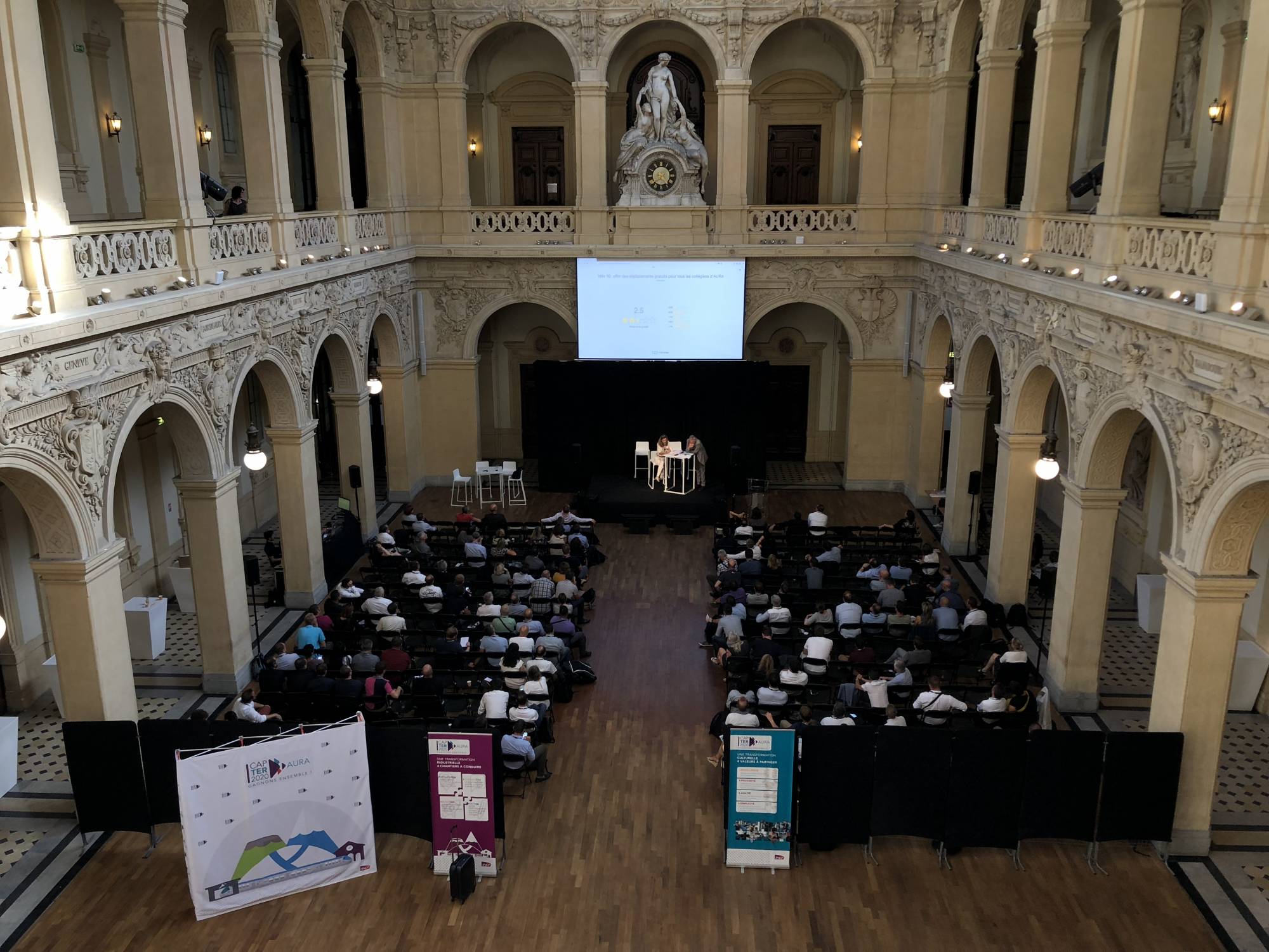 Sonorisation et vidéo pour la conférence SNCF au Palais de la Bourse à Lyon 1